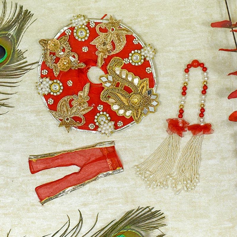 Elegant Zari Laddu Gopal Poshak