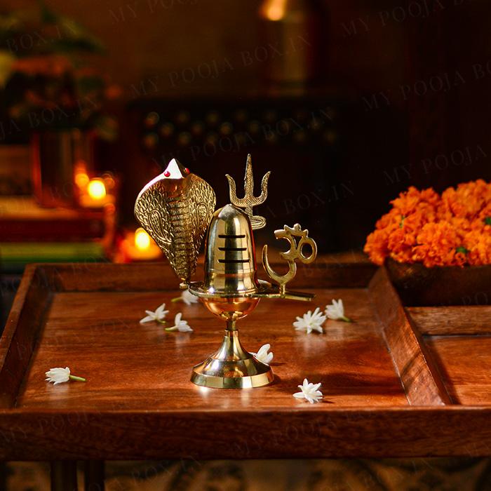Shivling with Om Trishul Nag