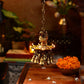 Traditional Brass Peacock Diya with 9 Bell