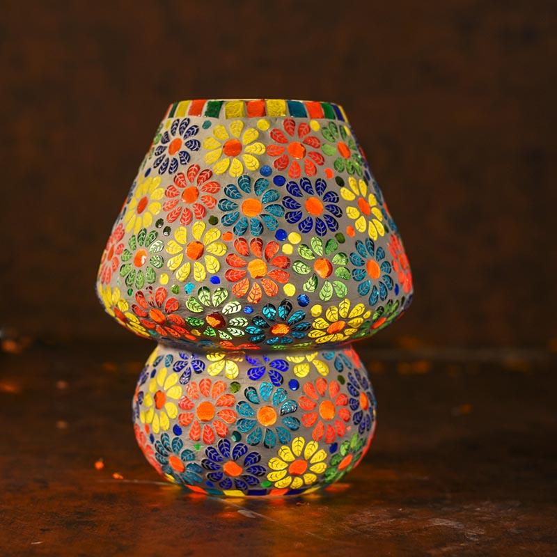 Vibrant Mosaic Table Lamp