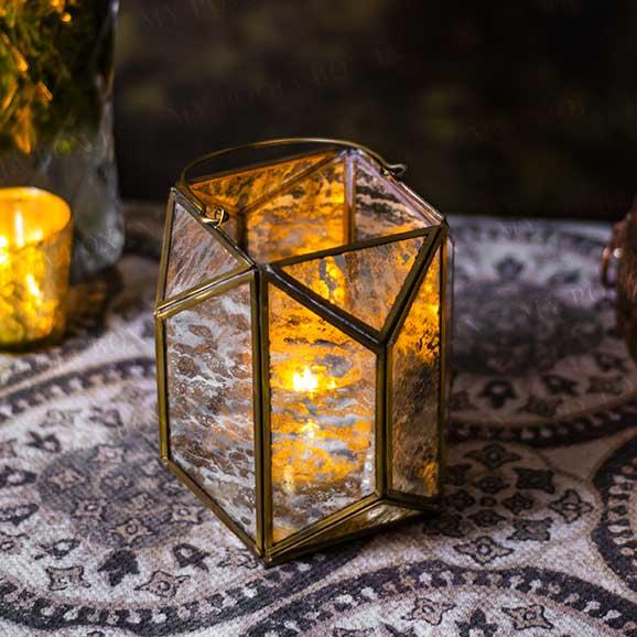 Decorative Glass Hexa Lantern