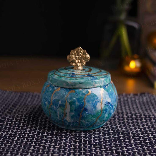 Mint Green Floral Jar