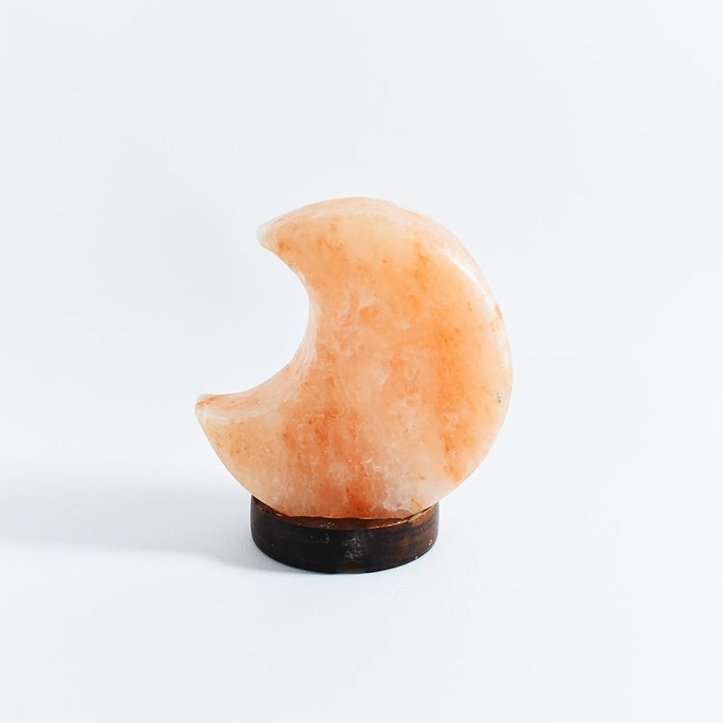 Himalayan Pink Salt Crescent Moon Glow Lamp