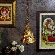 Antique Brass Ganesha Hanging Bell