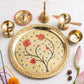 Traditional Minakari Brass Pooja Thali Set