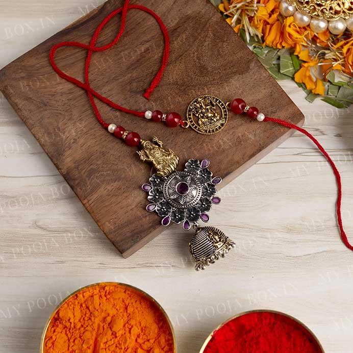Divine Laxmi Ganesha Bhaiya Bhabhi Rakhi