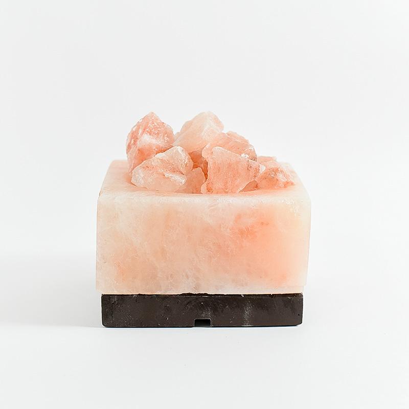 Square Fire Bowl Himalayan Salt Lamp