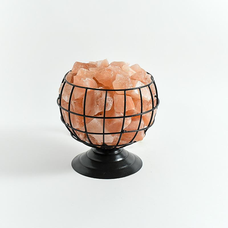 Iron Basket Bowl Himalayan Salt Lamp