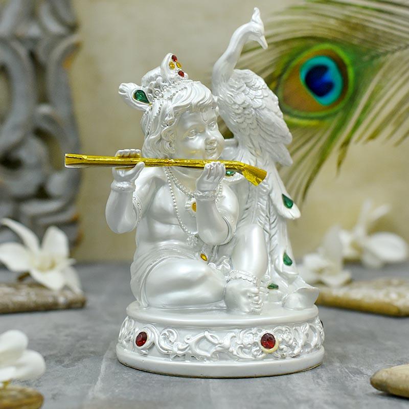 Flute Playing Krishna Idol/Murti