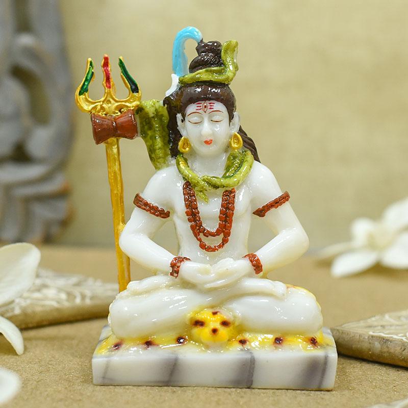 Dazzling Shiv Shankar Marble Idol/Murti