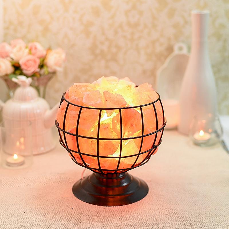 Iron Basket Bowl Himalayan Salt Lamp