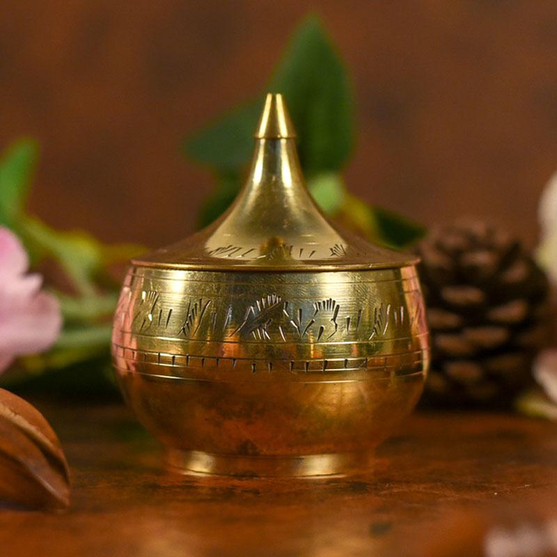Beautiful Brass Sindoor Container