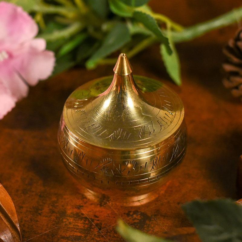 Beautiful Brass Sindoor Container