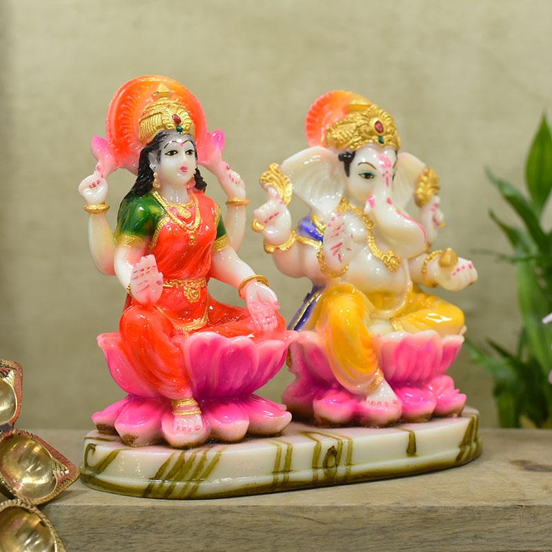 Gorgeous Laxmi Ganesh Idol Set