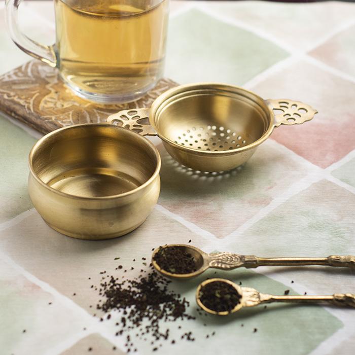 Traditional Brass Tea Strainer