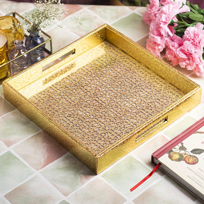 Handcrafted Gleaming Serving Tray