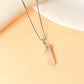 Rose Quartz Pencil Pendant Necklace for Love