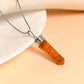 Carnelian Pencil Pendant Necklace for Ambition