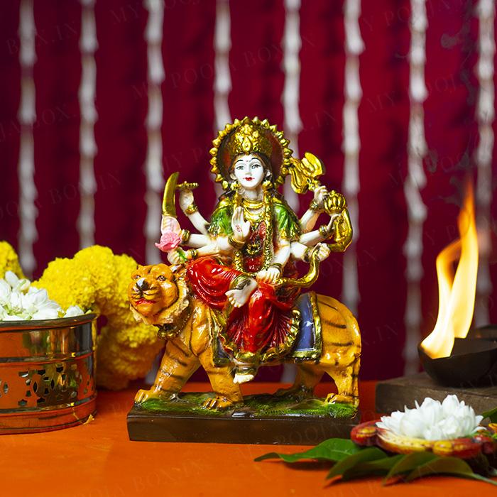 Multicolored Charming Maa Durga Idol