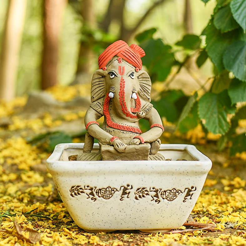 Eco Friendly Ganesha Playing The Harmonium