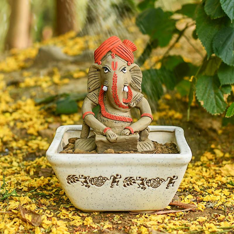 Eco Friendly Ganesha Playing The Harmonium
