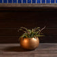 Handcrafted Round Copper Vases Set of 2