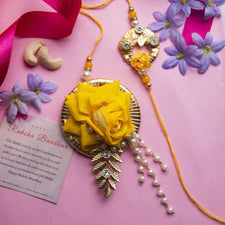Exquisite Floral Bhaiya Bhabhi Rakhi