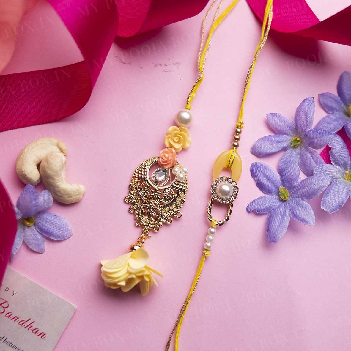 Gleaming Rakhi for Bhaiya Bhabhi