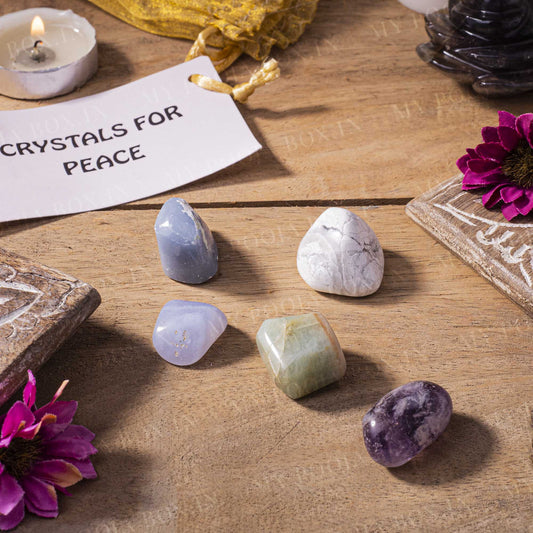 Peace Crystal Healing Tumble Stone Set