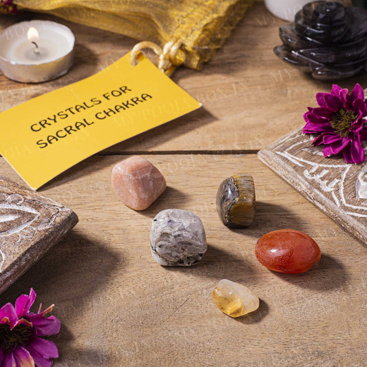 Sacral Chakra Crystal Healing Tumble Stone Set