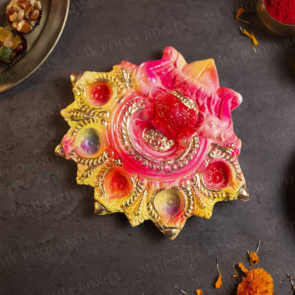 7.5" Eco Friendly Kalash Panch Jyot Diya