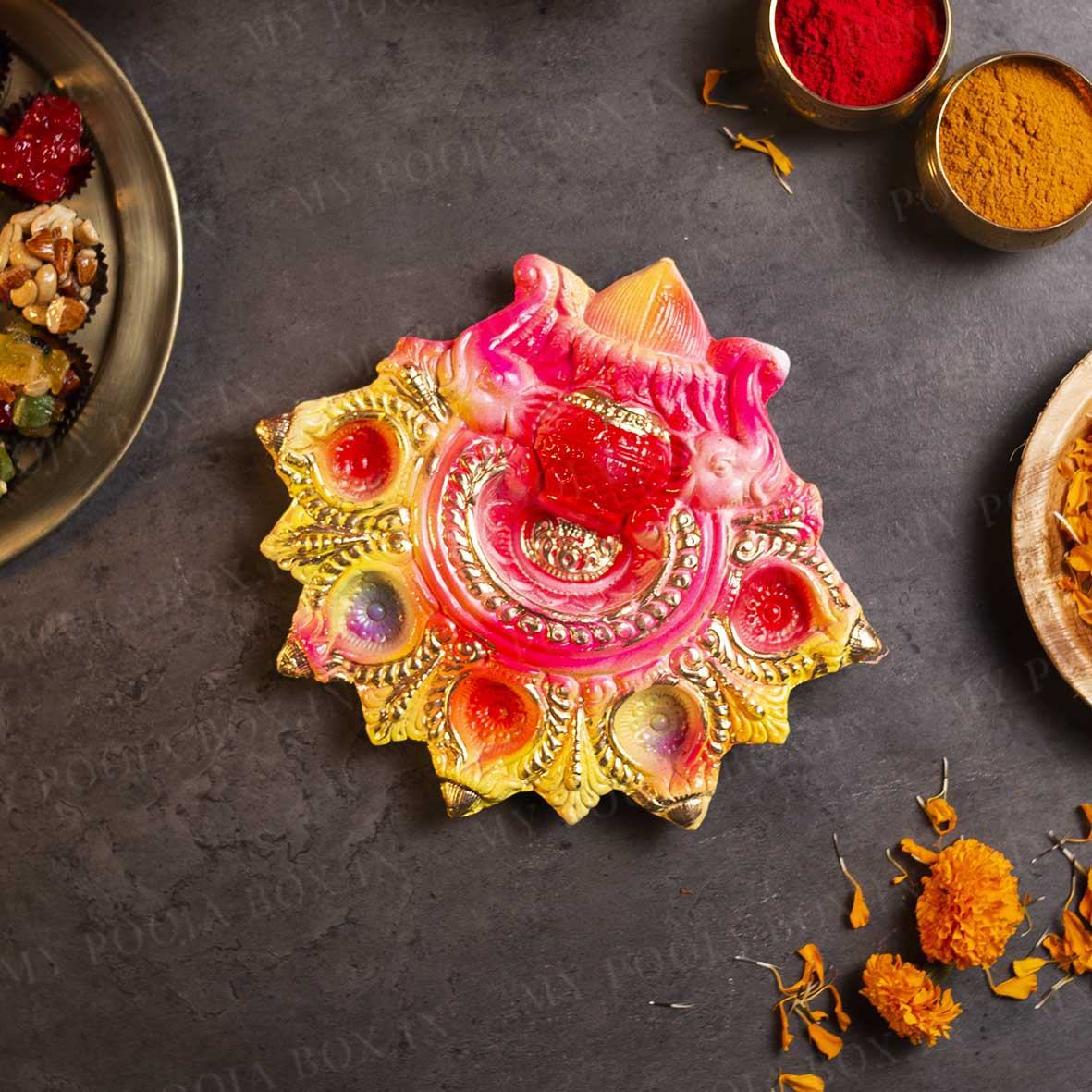 7.5" Eco Friendly Kalash Panch Jyot Diya