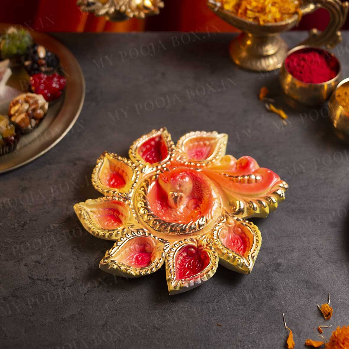 7.5" Eco Friendly Vivid 7 Jyoti Diya