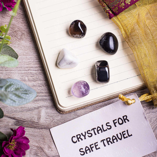 Safe Travel Crystal Healing Tumble Stone Set