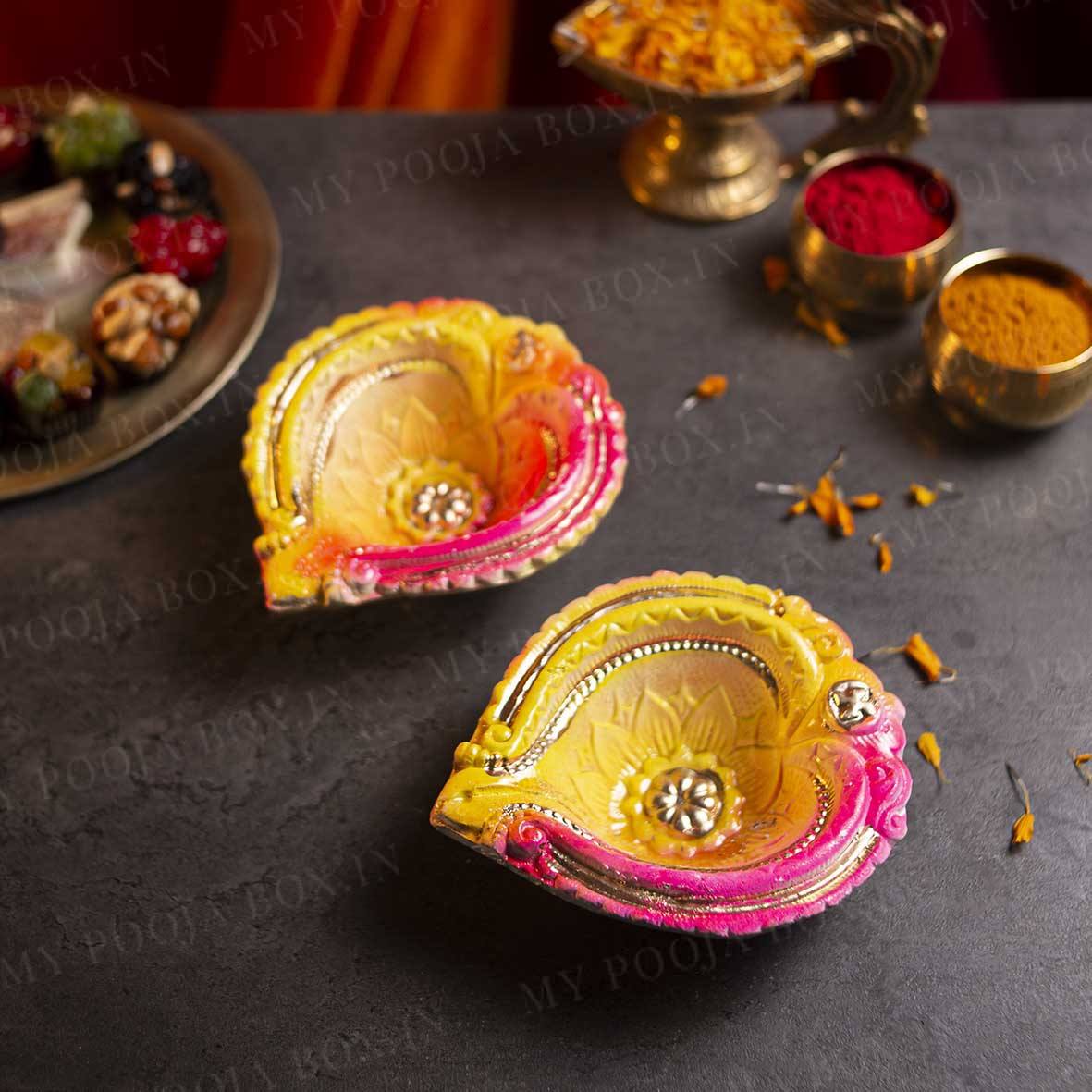 6" Allure Eco Friendly Diya (Set of 2)