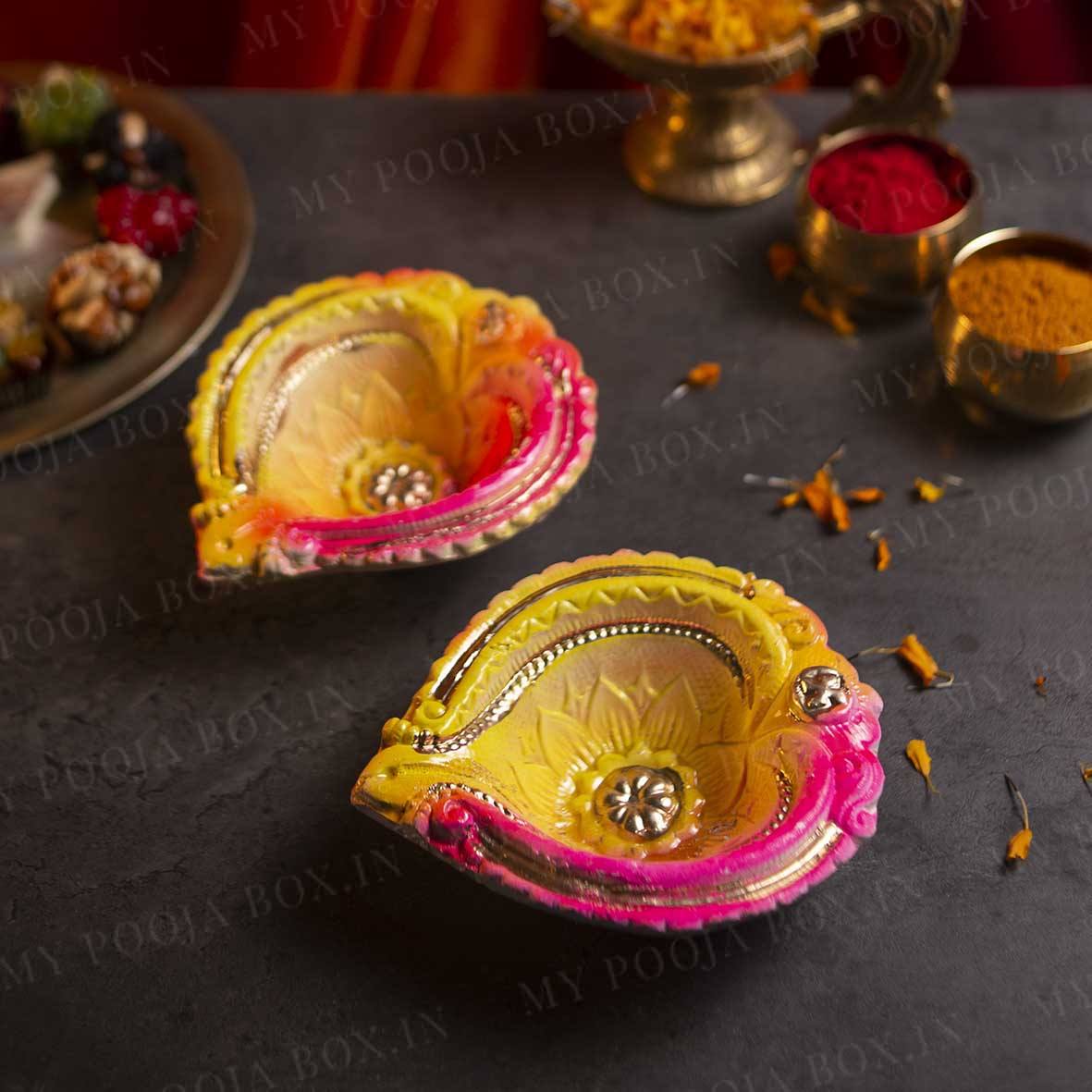6" Allure Eco Friendly Diya (Set of 2)
