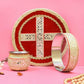 Red Mirrored Karwa Chauth Thali Set