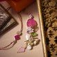 Beautiful Agate Pink Stone Bhaiya Bhabhi Rakhi (Set of 2)