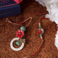 Red & Blue Floral Bhaiya Bhabhi Rakhi (Set of 2)