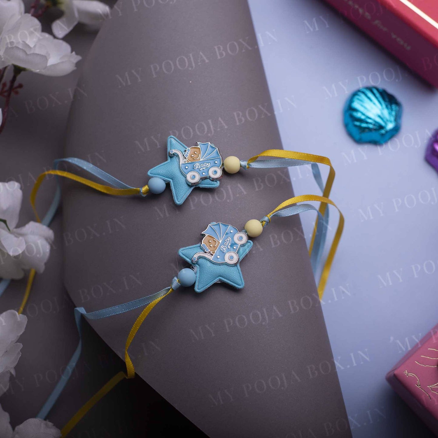 New Born Baby Brother Cute Rakhi (Set of 2)