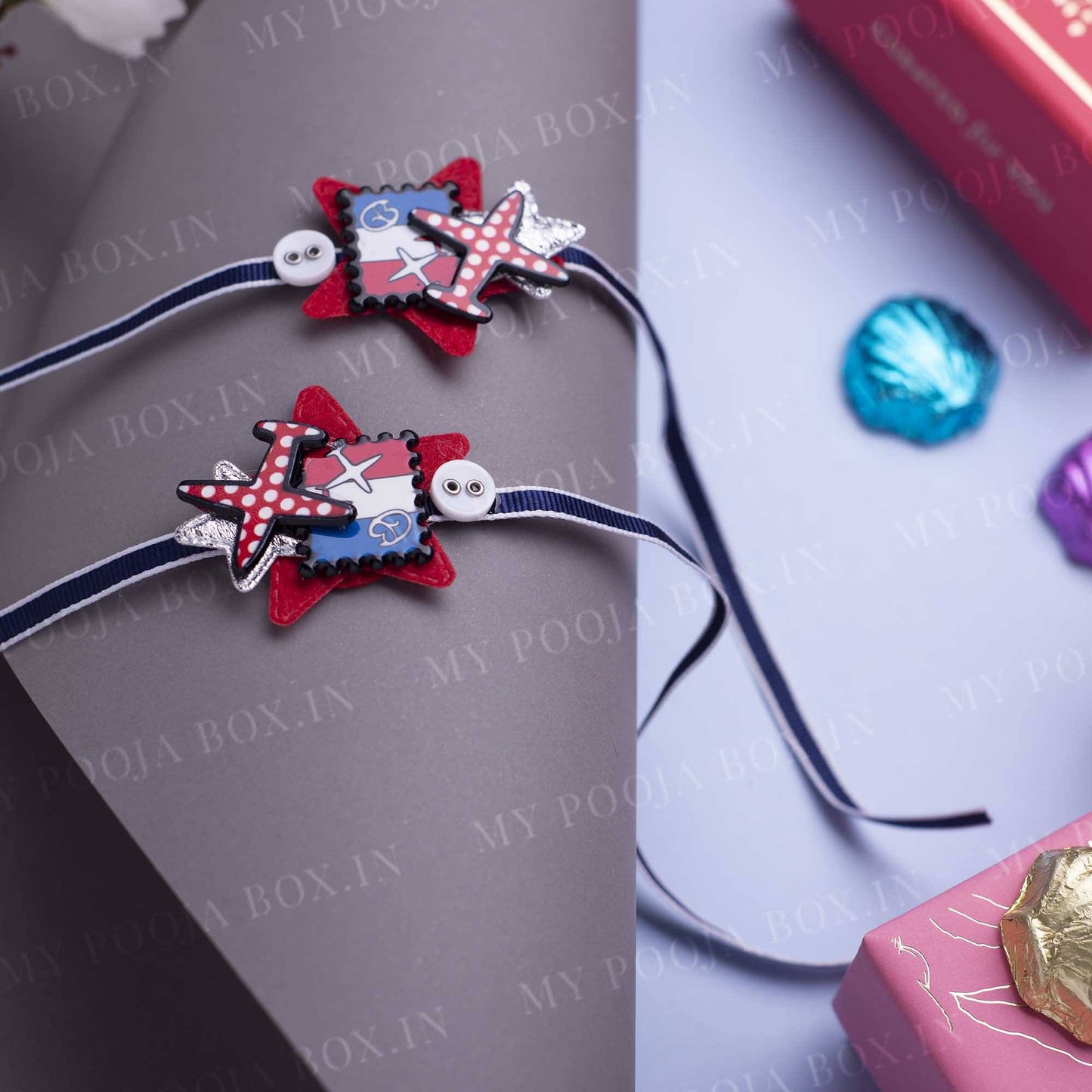 Cute Long Distance Brother Rakhi (Set of 2)