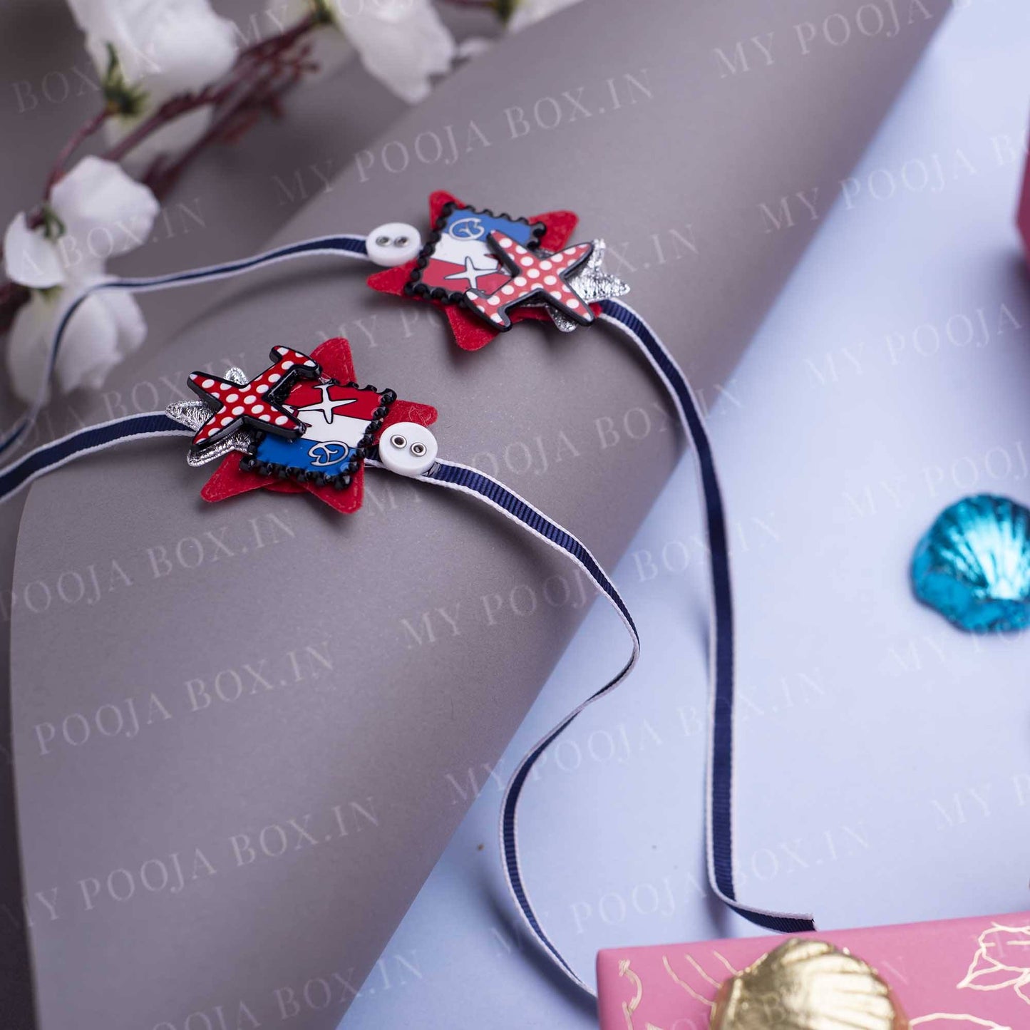 Cute Long Distance Brother Rakhi (Set of 2)