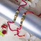 Elegant Gold & Green Beaded Rakhi (Set of 2)