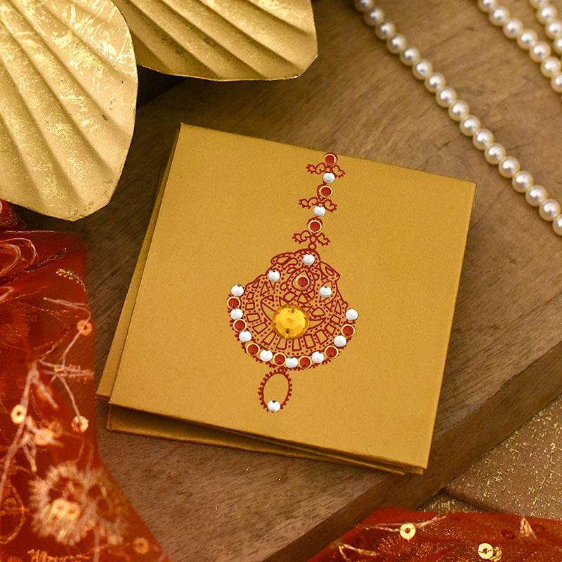 Elegant Golden & Red Shagun Envelope Set of 5