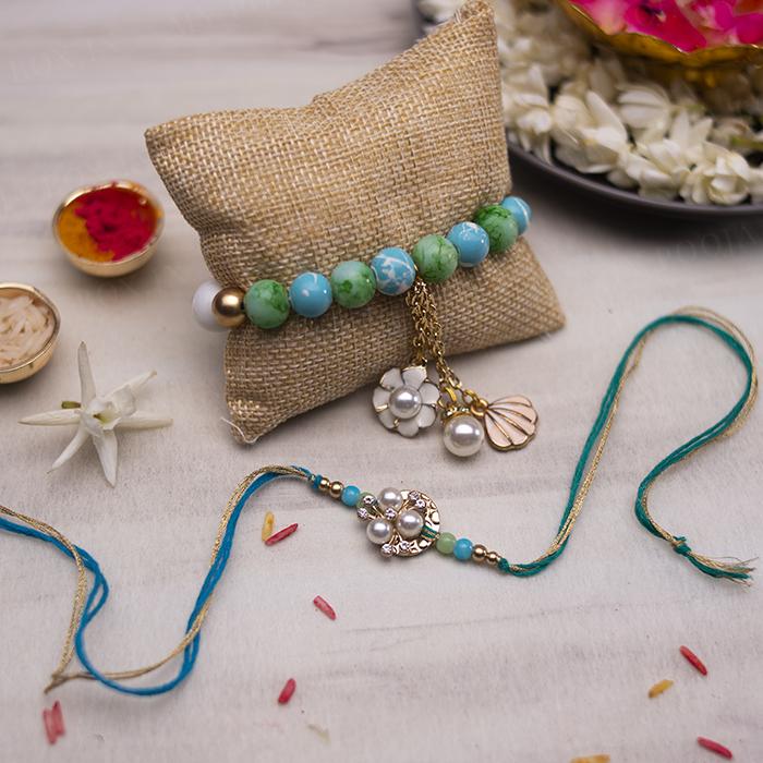 Adorning Bracelet Bhaiya Bhabhi Rakhi
