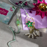 Dazzling Mint Bhaiya Bhabhi Rakhi Set