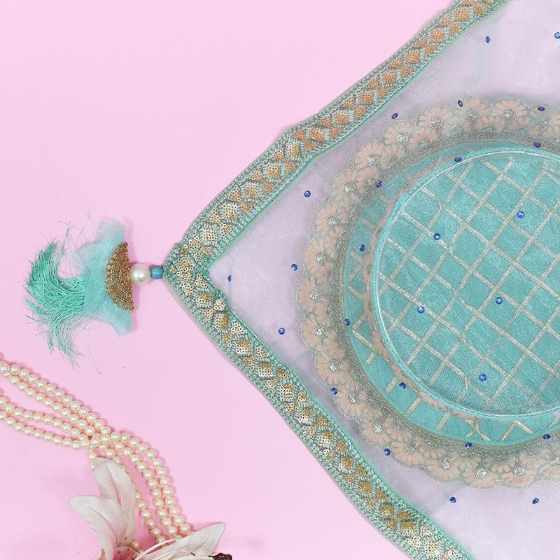 Blissful Blue Thali Cover