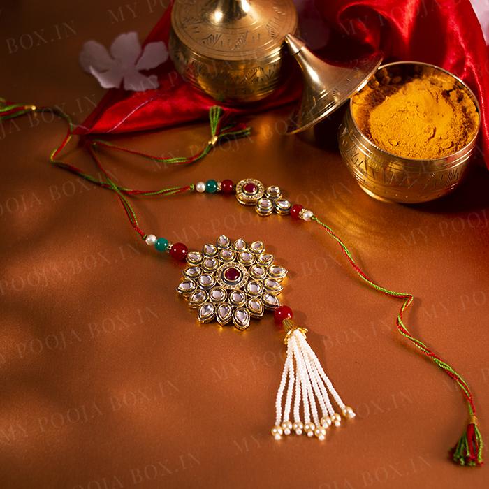 Sublime Kundan Bhaiya Bhabhi Rakhi