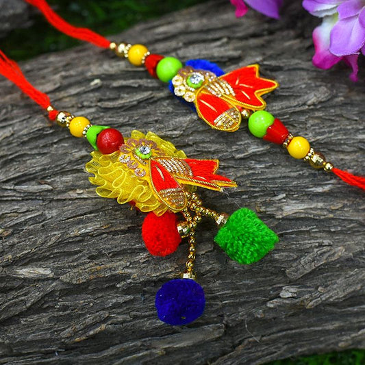 Fancy Bhaiya Bhabi Rakhi (Set of 2)