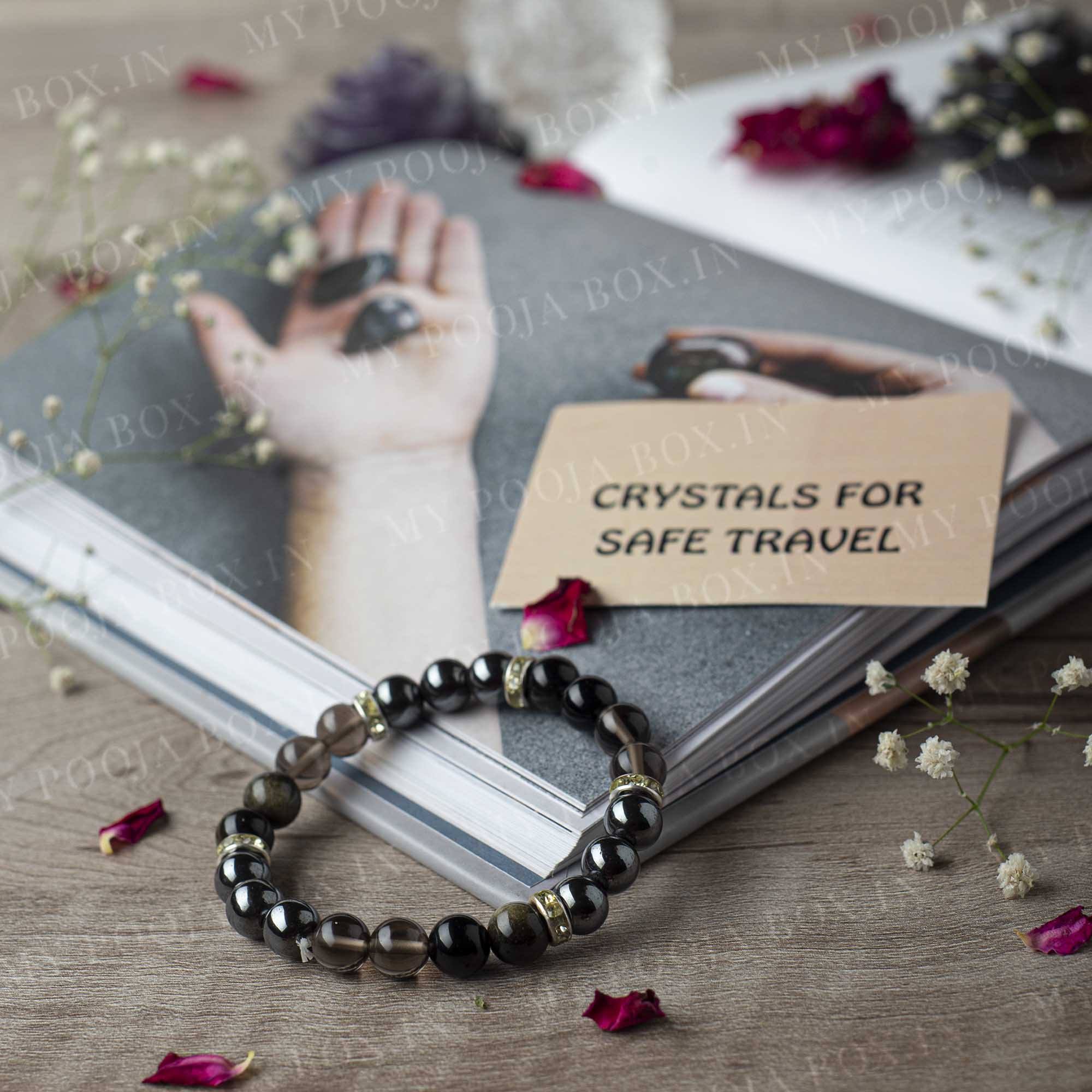 Safe Travel Natural Crystal Healing Bracelet